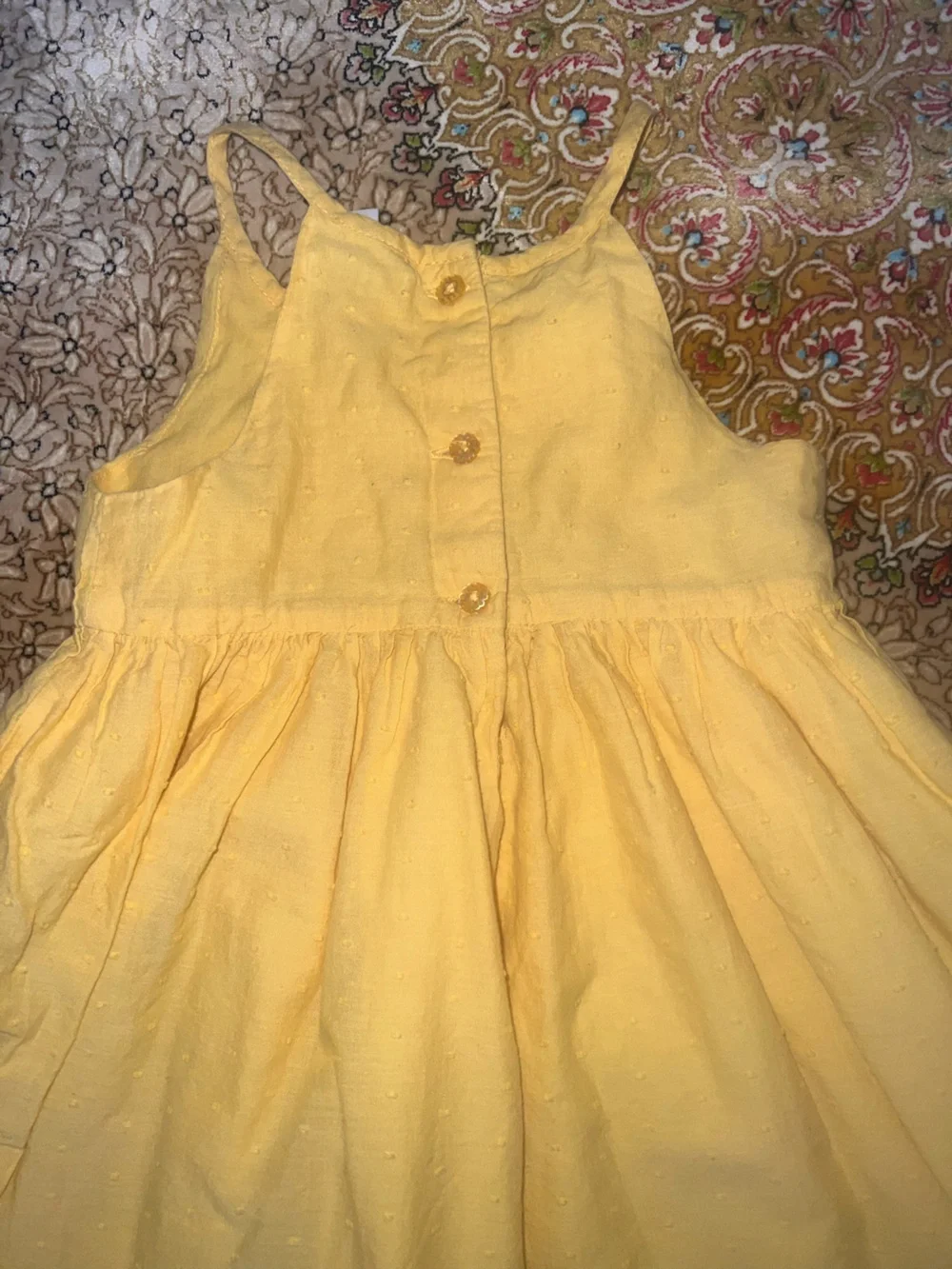 Yellow Embroidered Girls' Sundress - Brand: